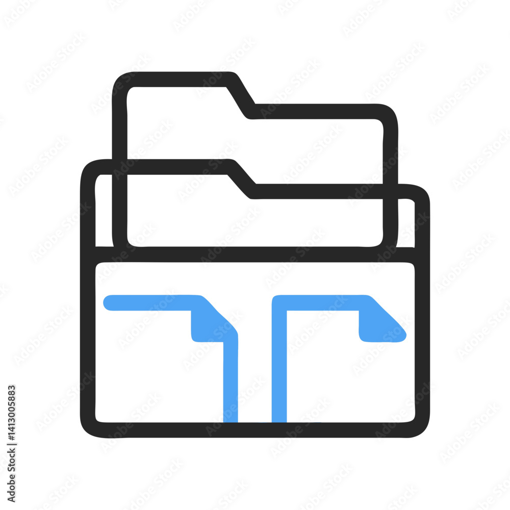 Poster Folder Icon Representing File Directory System