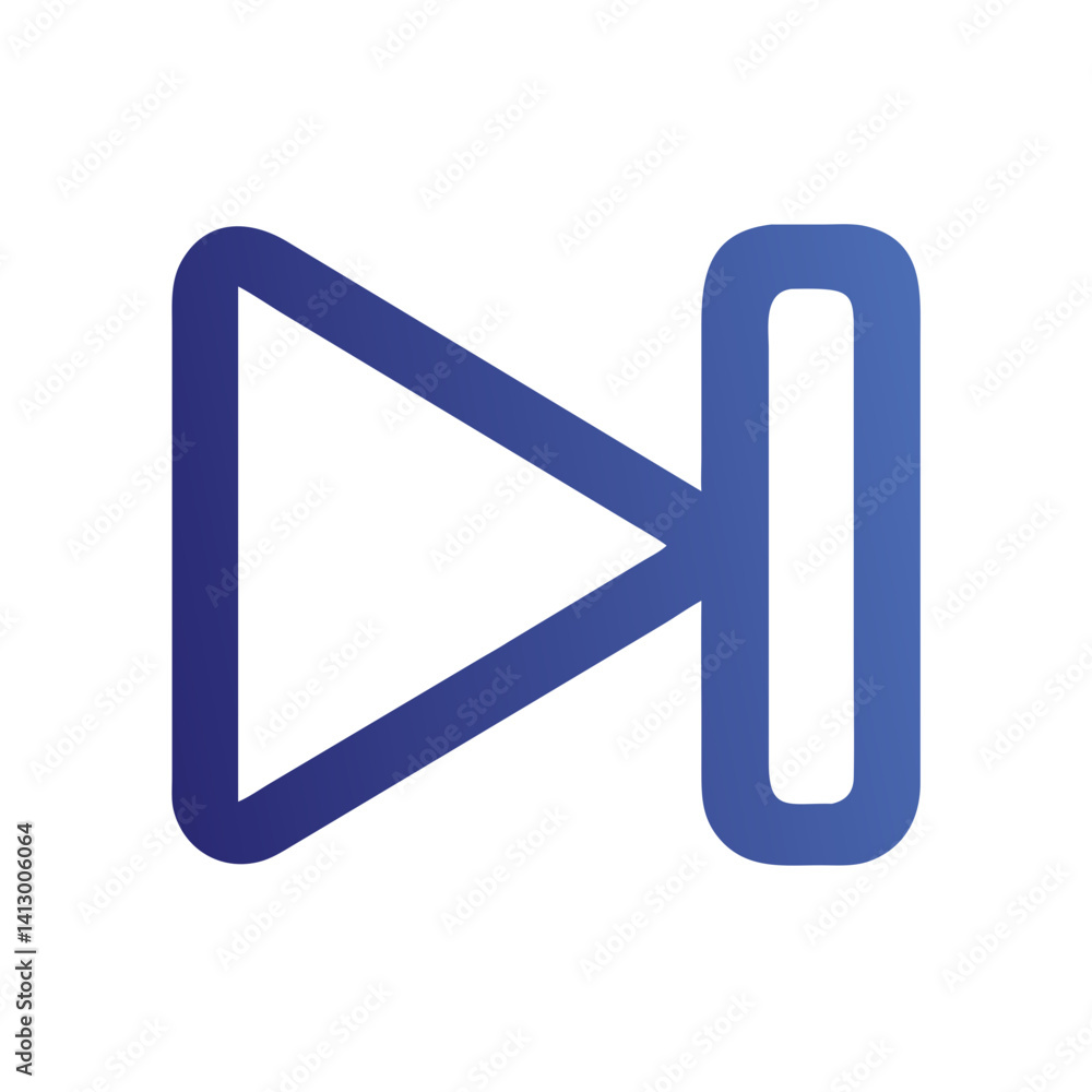 Poster forward button icon representing next media playback