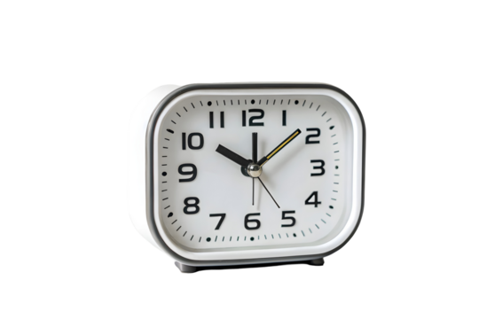 Electronic Alarm Clock Showing Time Readout on Display.