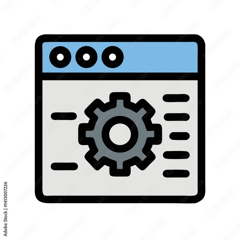 Poster gear settings icon representing configuration panel
