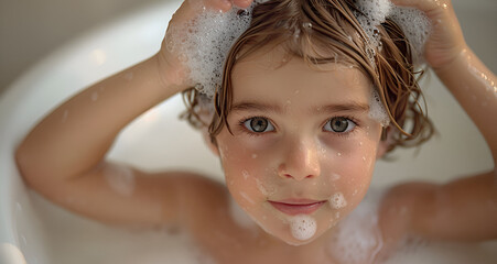 young woman washing her face