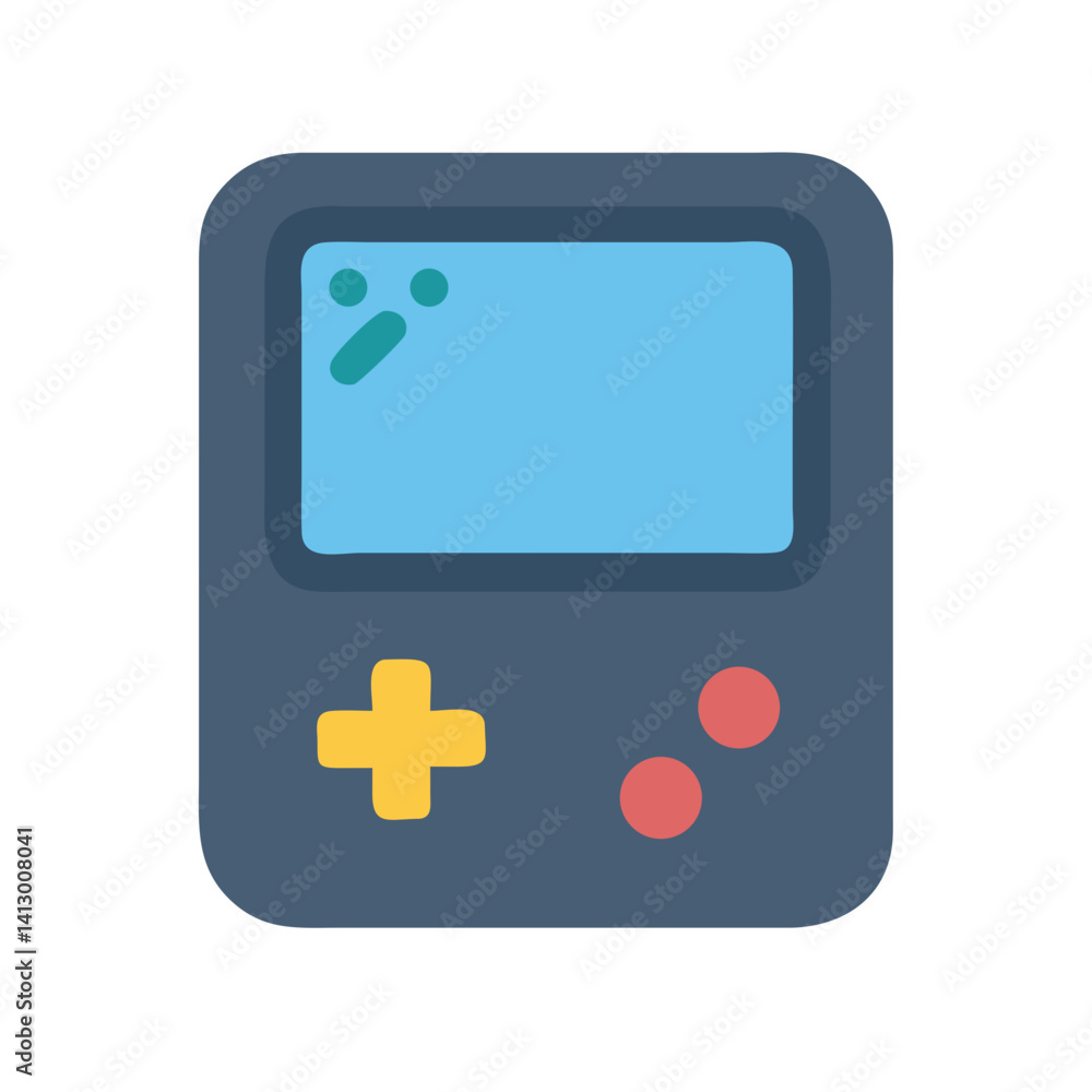 Aufkleber handheld game console icon representing digital entertainment
