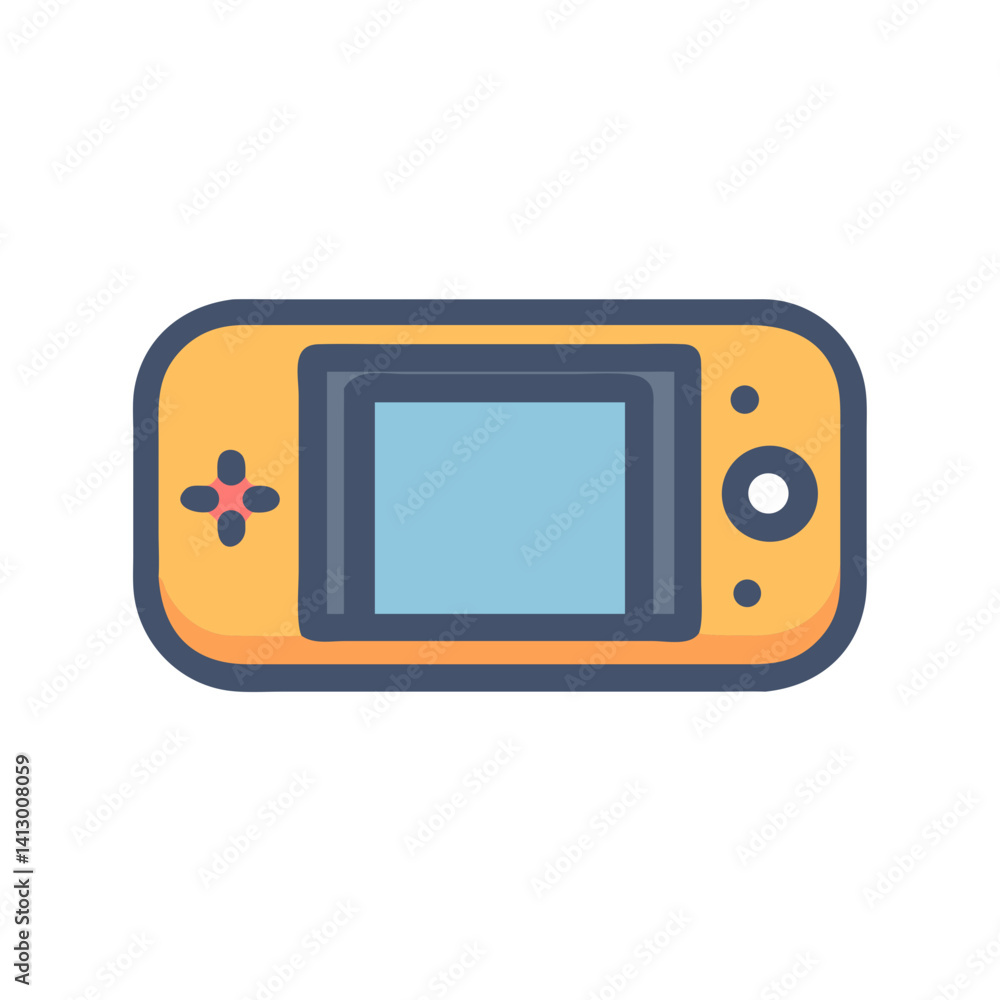 Poster Handheld Game Console Icon Representing Digital Entertainment