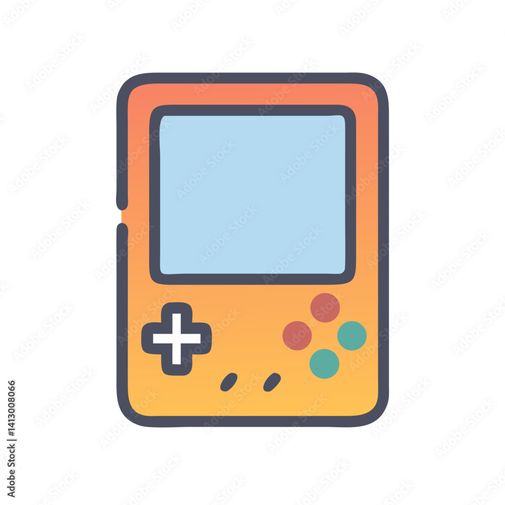 Aufkleber handheld game console icon representing digital entertainment