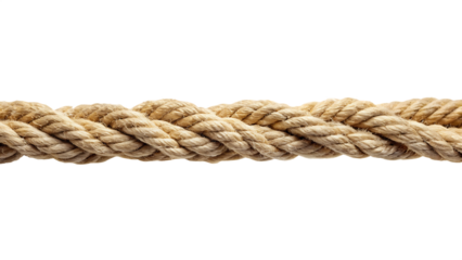 Straight rope isolated on white background