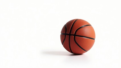 Fototapeta premium Orange Basketball on White Background