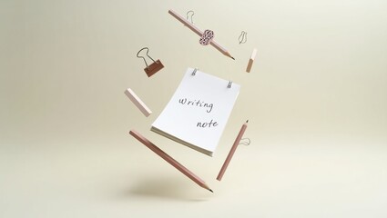 Floating Writing Utensils - Creative Composition