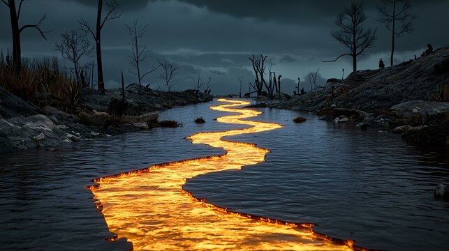 Bright light path in a dark environment, visualizing positive trends emerging after crisisâ€”resilience, adaptability, and global cooperation.