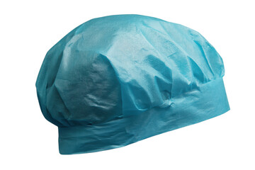 Fototapeta premium Teal Surgical Cap: A Symbol of Medical Precision and Hygiene, Ready for the Operating Room and Healthcare Environments