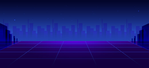 Cyberpunk Cityscape Futuristic Scene