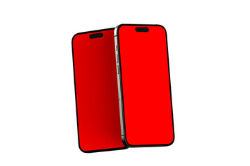 Phone Mockup Template for App Design – Vector Illustration on White Background