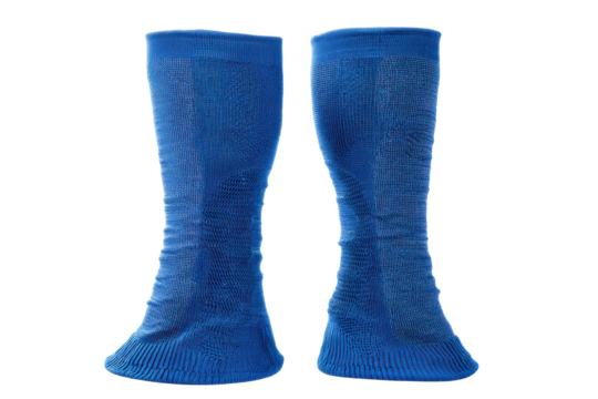 Royal Blue Resilience: A Pair of Athletic Socks Standing Strong, Ready for the Game, a Symbol of Team Spirit and Unwavering Determination.
