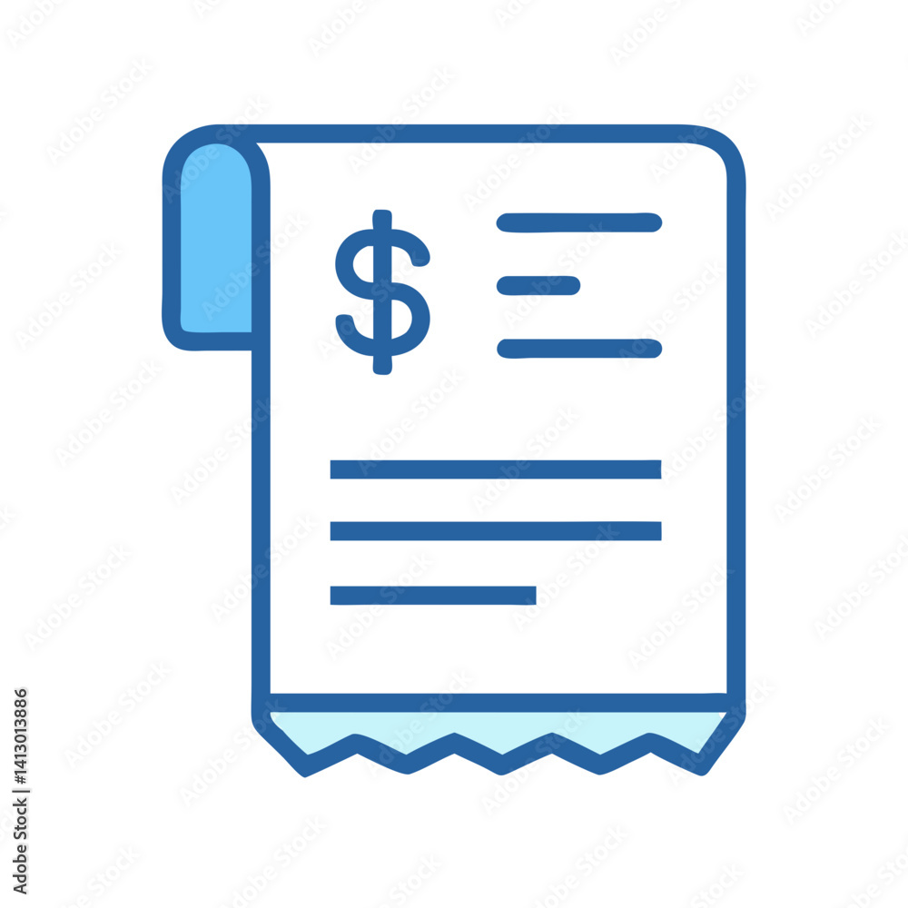 Poster invoice document icon – billing statement and financial transaction symbol