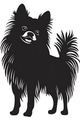 Black Dog Silhouette Portrait