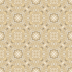  Golden ornamental seamless vector pattern, medieval, oriental style