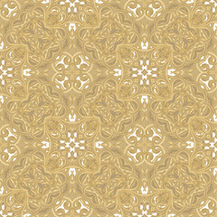  Golden ornamental seamless vector pattern, medieval, oriental style