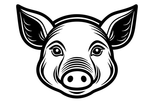 recommend clip art: Pig Head Icon – Minimal Line Art Pork Animal Vector
                    
                    
