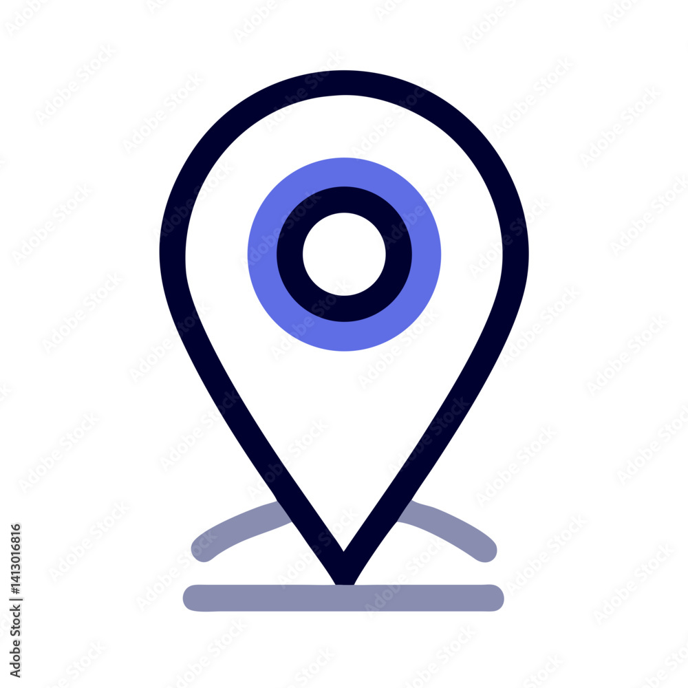 Aufkleber Location Pin Icon – Geolocation Marker Symbol for Maps and Navigation