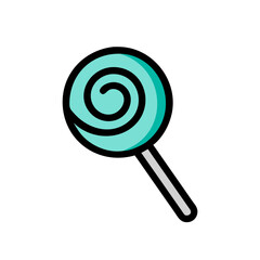Lollipop Icon – Colourful Candy Treat Symbol for Party and Celebration