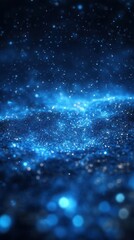 Fototapeta premium Sparkling Winter Night Background with Realistic Snowflakes