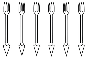Different Types of Harrow Tools on White Background
