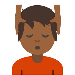 Person Receiving Head Massage with Medium-Dark Skin Tone and Dark Brown Hair
