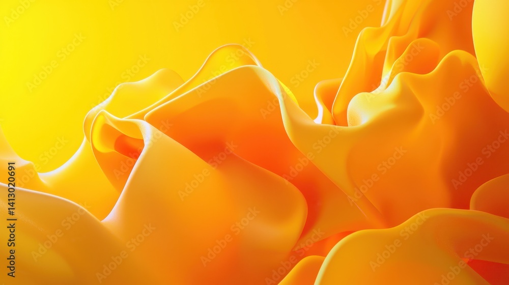 Poster vibrant shades of yellow and orange intertwine, creating soft waves that evoke warmth and energy. th
