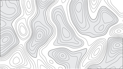 Fototapeta premium Abstract topographic lines. geographic grid map. topographic line contour map patterns background, Modern design with White background with topographic wavy pattern design. Vector illustration.