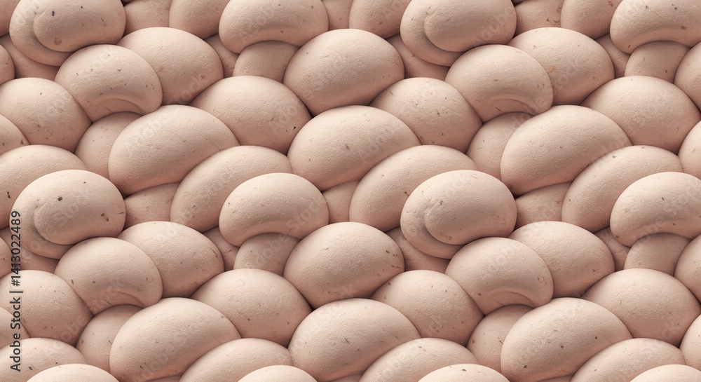 Poster neutral tone rounded shapes overlapping seamless texture full frame