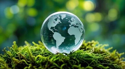Green grass and globe