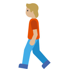 Man Walking Emoji (Light Skin Tone)
