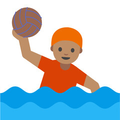 Fototapeta premium Water Polo Player with Medium Skin Tone 