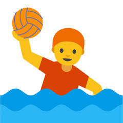 Fototapeta premium Water Polo Player with Yellow Skin Tone 