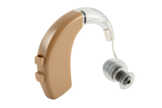 Amplifying Life's Symphony: A close-up of a modern hearing aid, designed to seamlessly blend into everyday experiences and restore the beauty of sound.