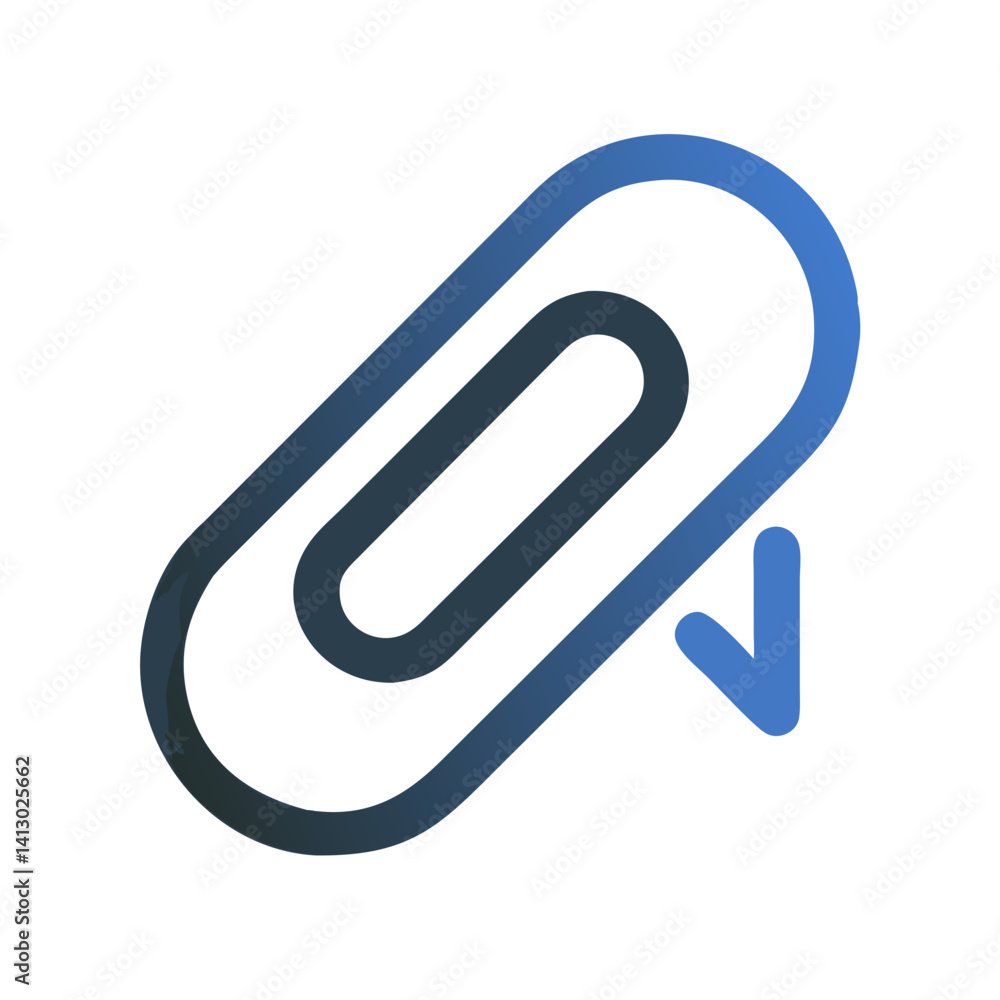 Poster paperclip icon representing attachment in message