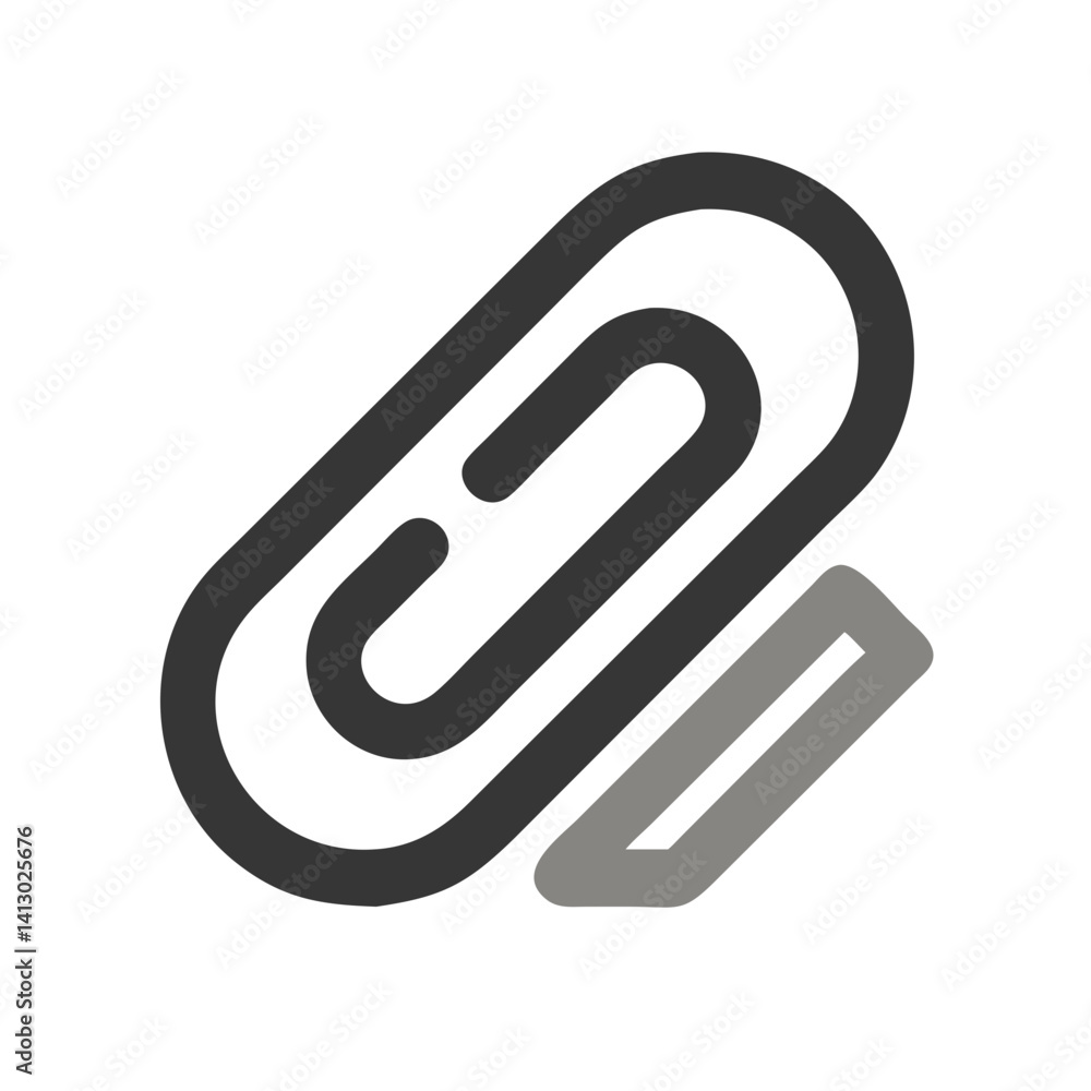 Poster paperclip icon representing attachment in message