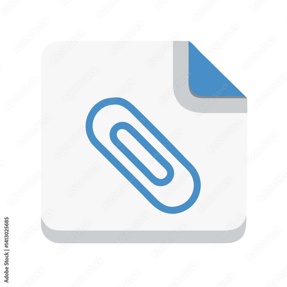 Poster paperclip icon representing attachment in message