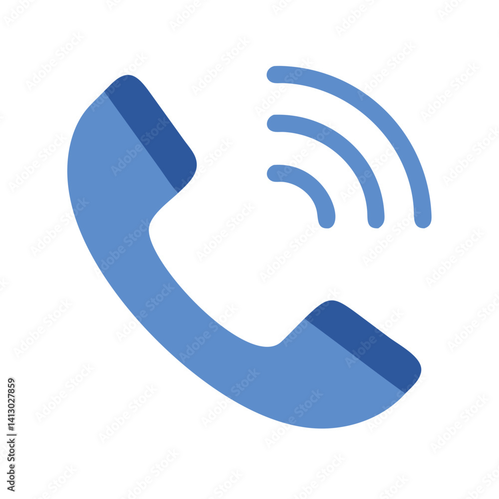 Poster phone call icon representing voice communication