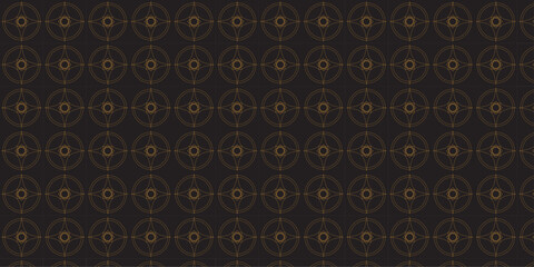 Golden-Yellow Dot Matrix Pattern – Symmetrical Hexagonal & Circular Glowing Motif on Dark Background