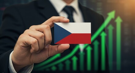 Czechia economic forecast, financial success, and growth trend concept