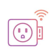 Power Outlet Icon Representing Smart Electrical System