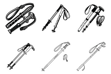 Naklejka premium Aluminum Alloy Trekking Pole svg
