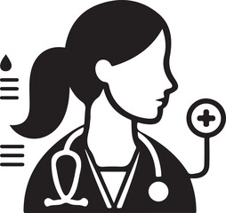 vector illustration of a woman with headphones