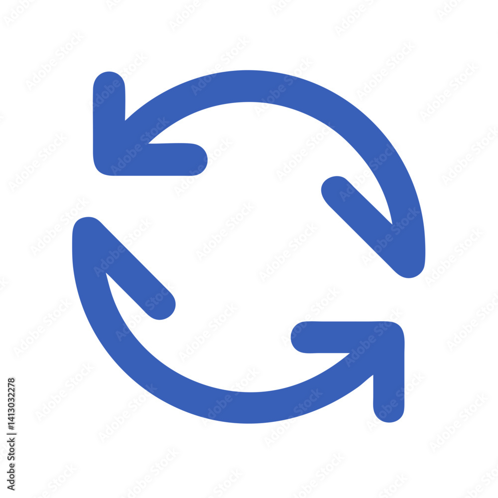 Poster Refresh Arrows Icon Representing Update or Sync Action