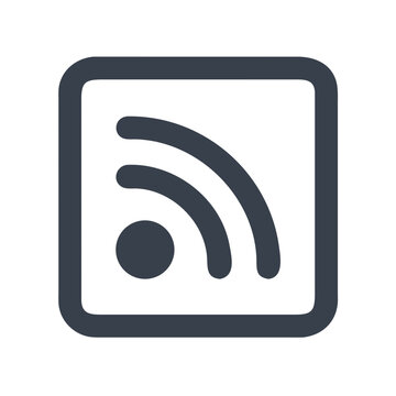 RSS Signal Icon Representing Feed Subscription Notification