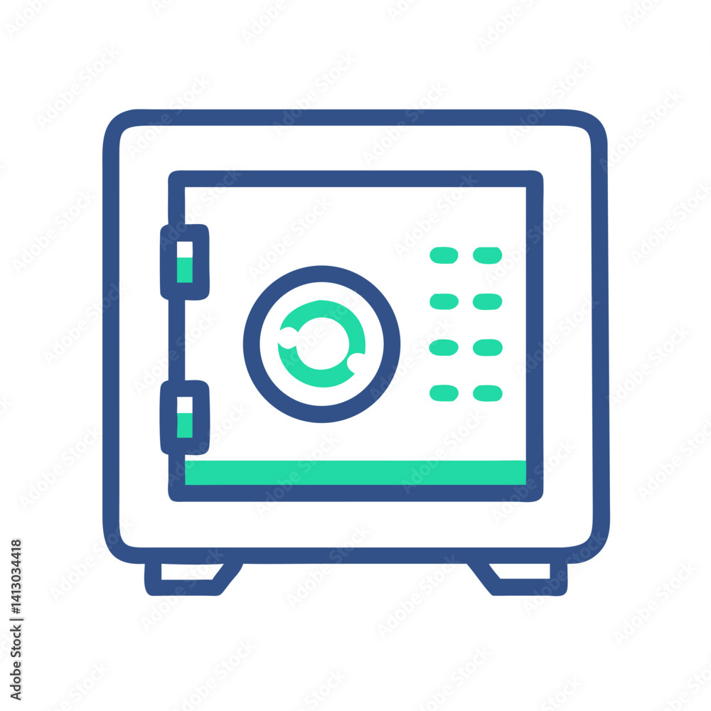 Leinwandbilder safe box icon representing secure smart storage solution