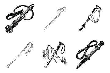 Antishock Hiking Stick svg
