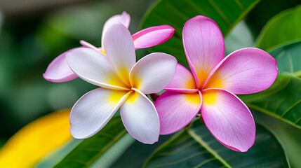 pink frangipani flower