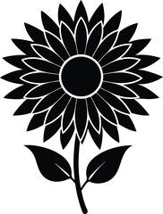 Sunflower Silhouette Icon