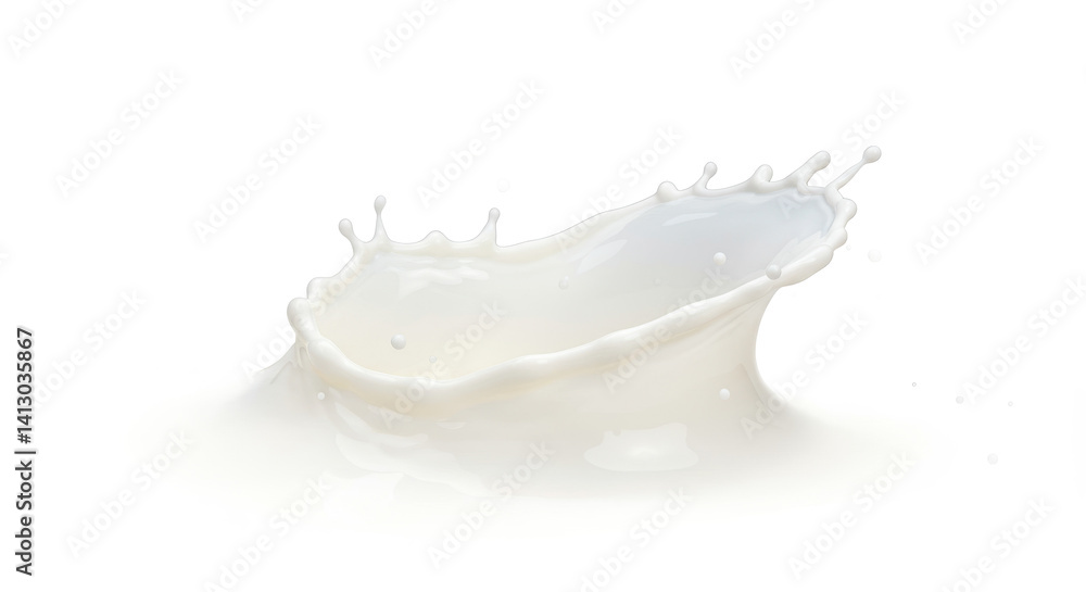 Poster a dynamic splash of white liquid creating a crown like shape against a dark and white background
